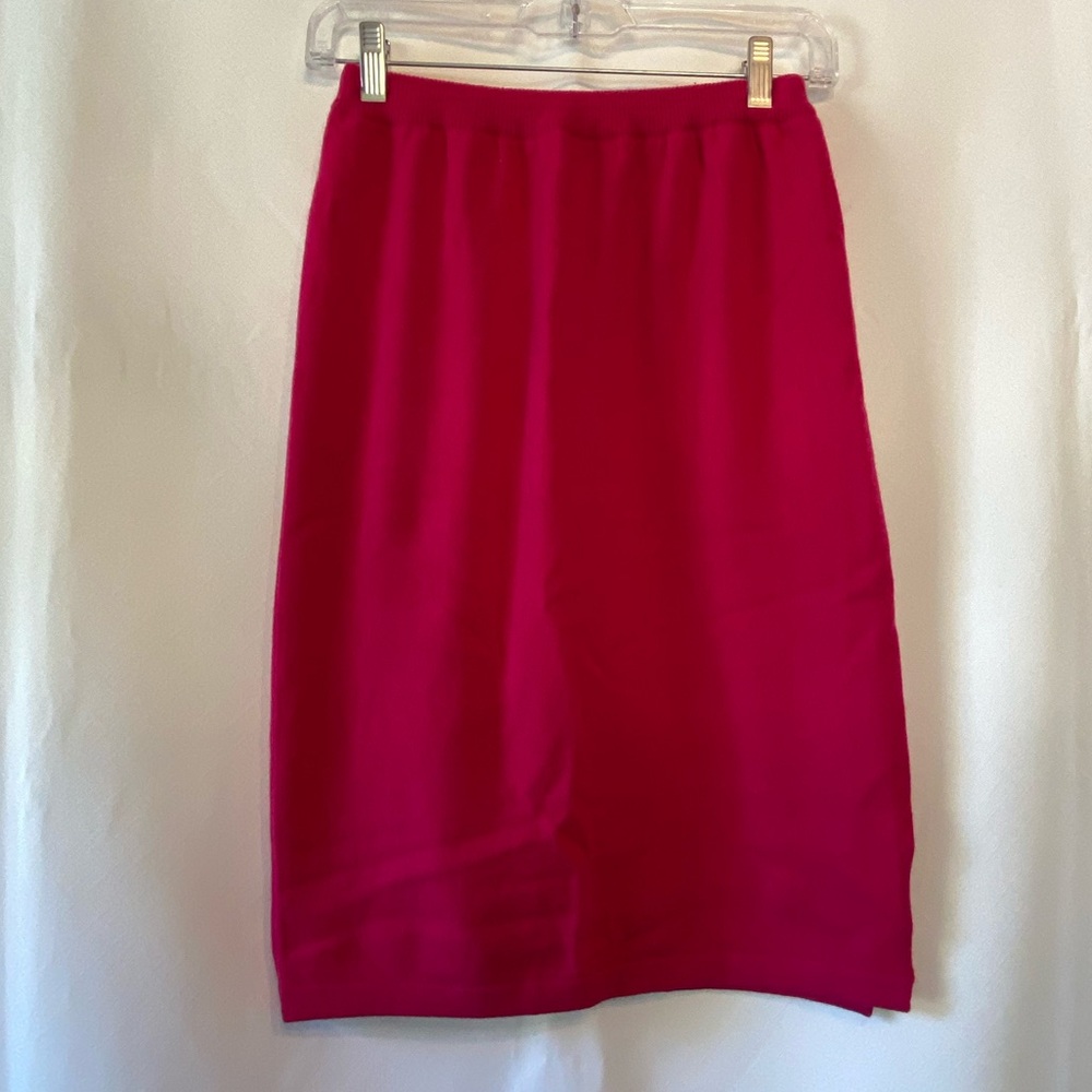 Shirin Women's Super Soft 100% Scottish Cashmere Fuchsia Pull On Pencil Skirt SM